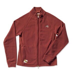 Tracksmith Lightweight Rust Fleece Running Jacket
